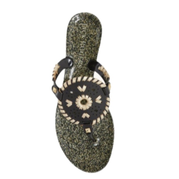 Jack Rogers Georgia Glittery Jelly Thong  Sandals - New In Box - Picture 17 of 17